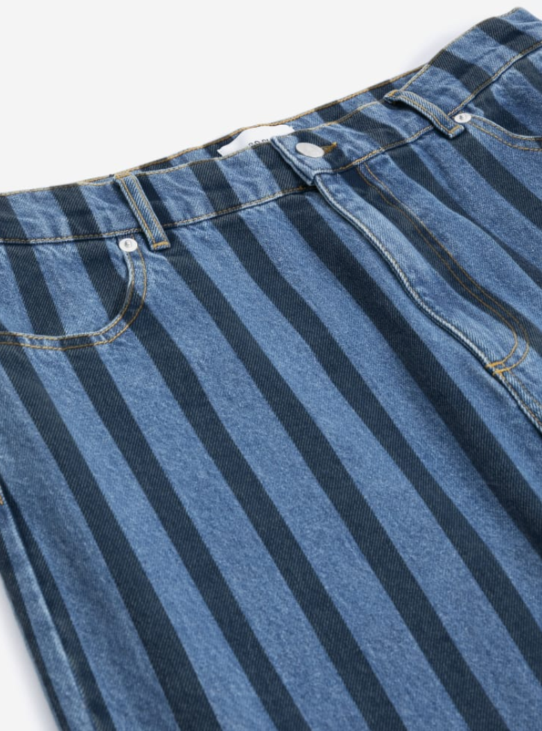 bobo choses adults - striped wideleg denim pants - Lubus & moi