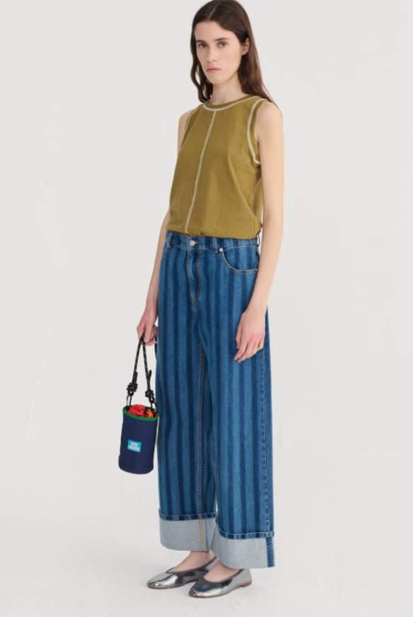 bobo choses adults - striped wideleg denim pants - Lubus & moi