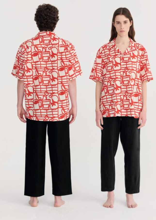 bobo choses adults - cookery festival allover shirt red - Lubus & moi