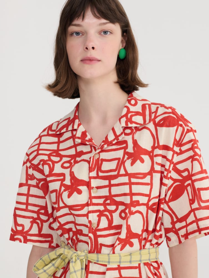 bobo choses adults - cookery festival allover shirt red - Lubus & moi
