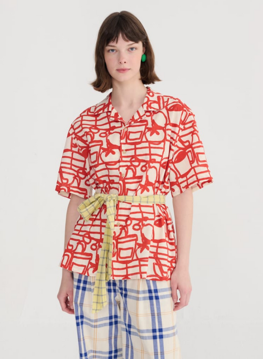 bobo choses adults - cookery festival allover shirt red - Lubus & moi