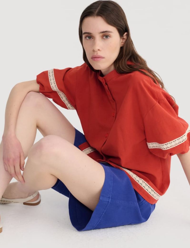 bobo choses adults - pleated twill bermudas - Lubus & moi