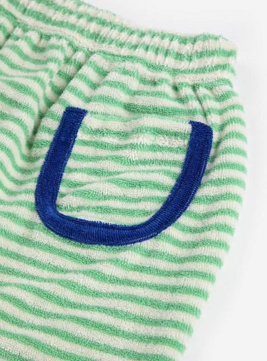 bobo choses kids - green stripes terry harempants - Lubus & moi