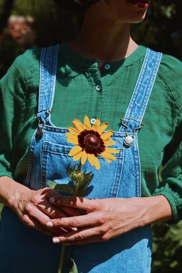 poudreorganic - salopette ciste, denim blue - Lubus & moi