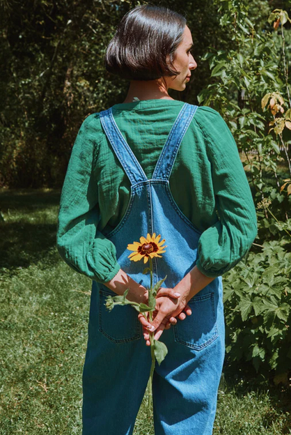 poudreorganic - salopette ciste, denim blue - Lubus & moi