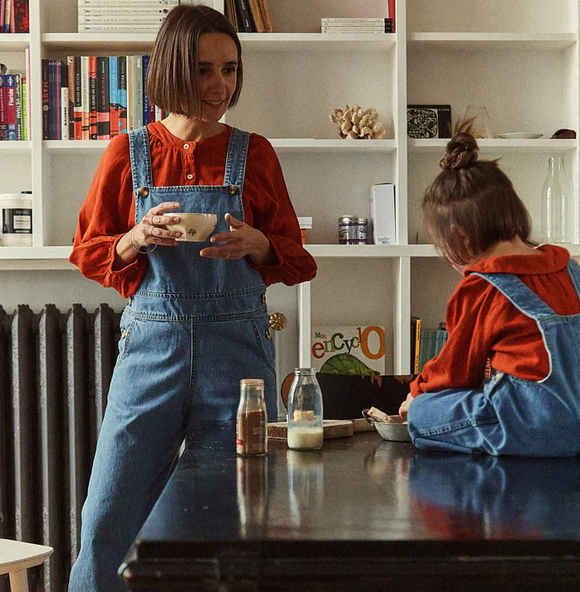 poudreorganic - salopette quetsche, denim blue - Lubus & moi