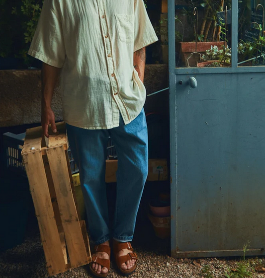 poudreorganic - pantalon carotte, denim blue - court - Lubus & moi