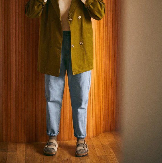 poudreorganic - pantalon carotte, denim blue - court - Lubus & moi