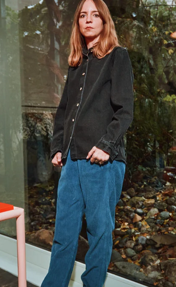 poudreorganic - pantalon coquelicot, dark denim, corduroy - Lubus & moi