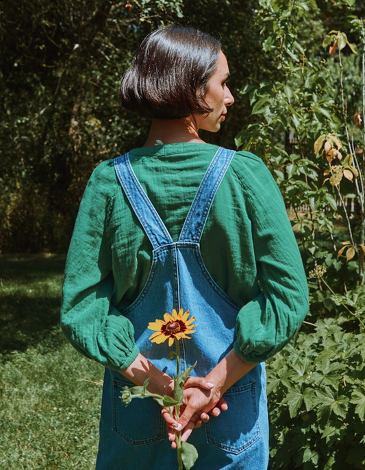 poudreorganic - blouse onagre grass green - Lubus & moi