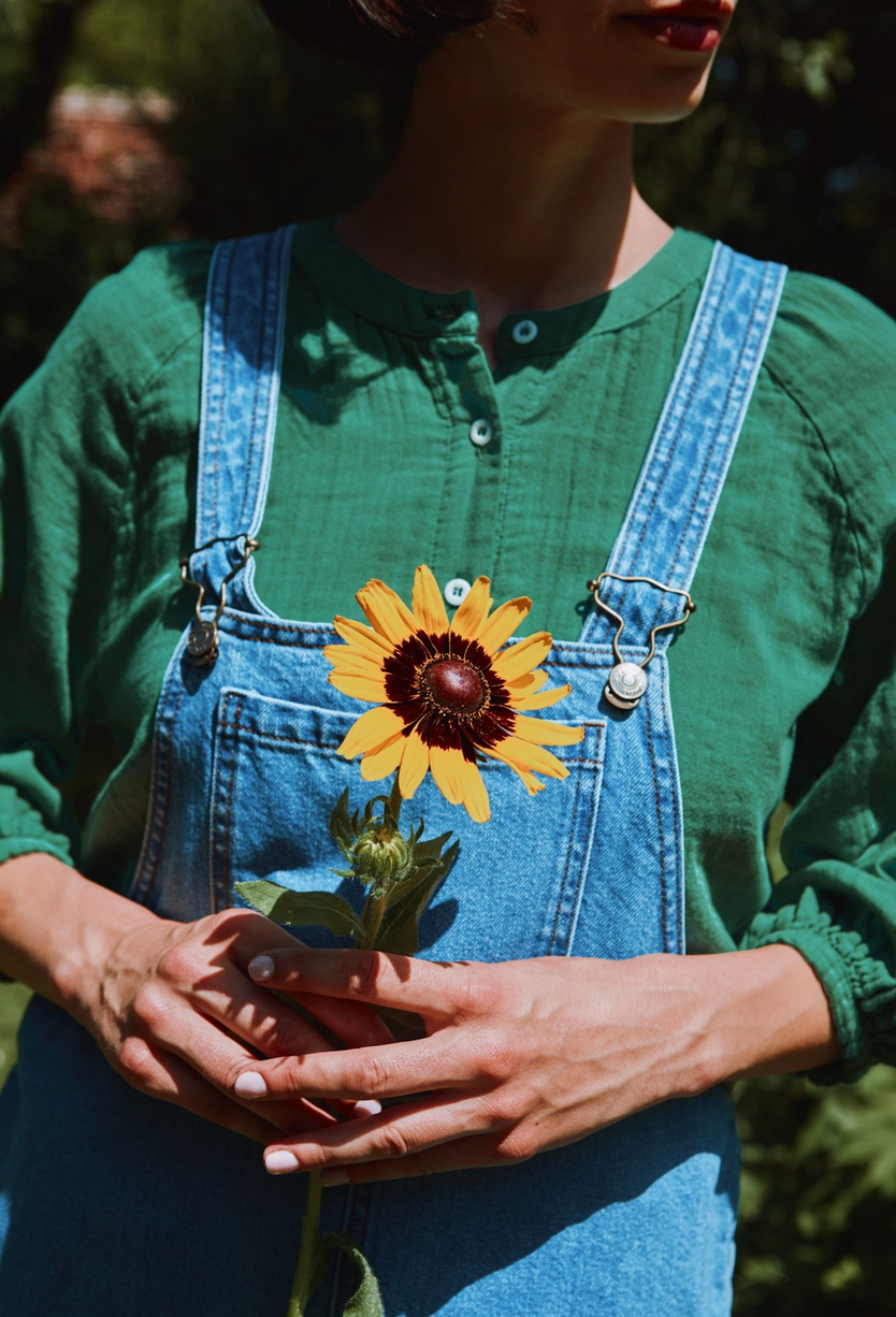 poudreorganic - blouse onagre grass green - Lubus & moi