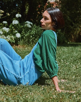 poudreorganic - blouse onagre grass green - Lubus & moi
