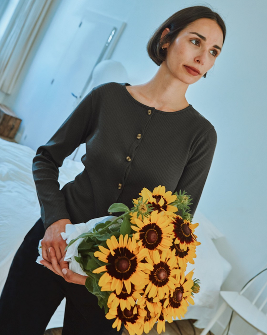 poudreorganic - cardigan helenie pirate black - Lubus & moi