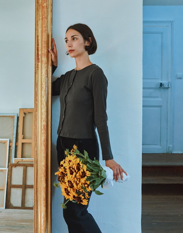 poudreorganic - cardigan helenie pirate black - Lubus & moi