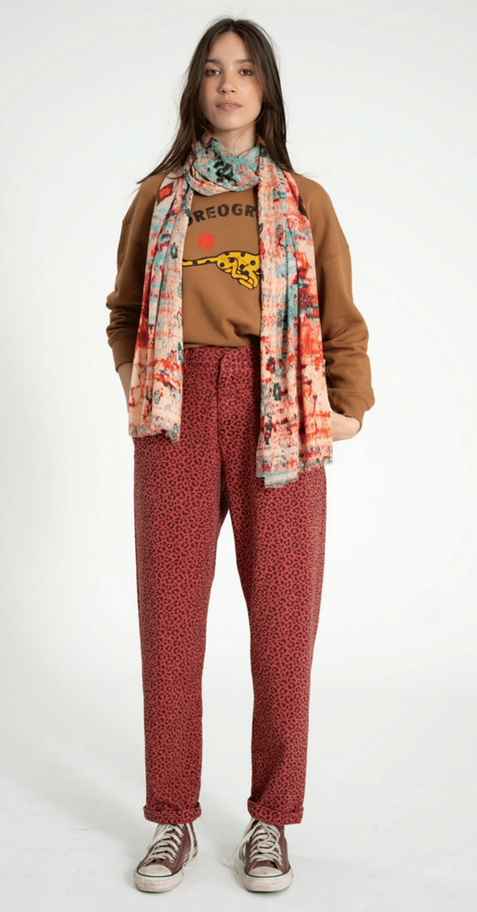 sisters department - trousers pink, animal print - Lubus & moi