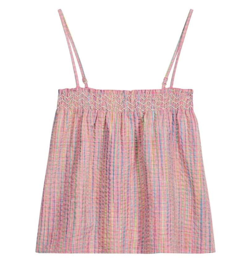 louise misha - pajamas set minala, pink pomelo checks (set)
