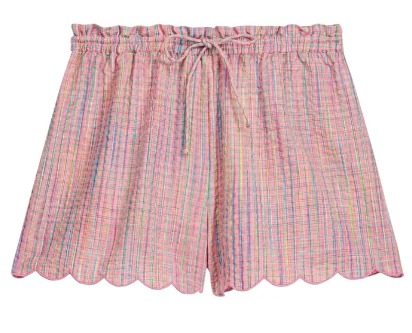 louise misha - pajamas set minala, pink pomelo checks (set)
