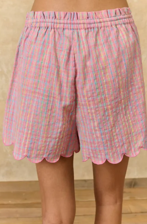 louise misha - pajamas set minala, pink pomelo checks (set)