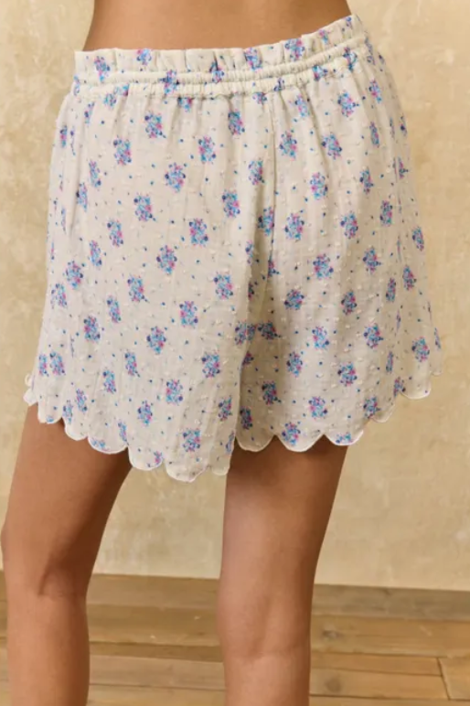 louise misha - pajamas set minala, cream flower dunes (set)