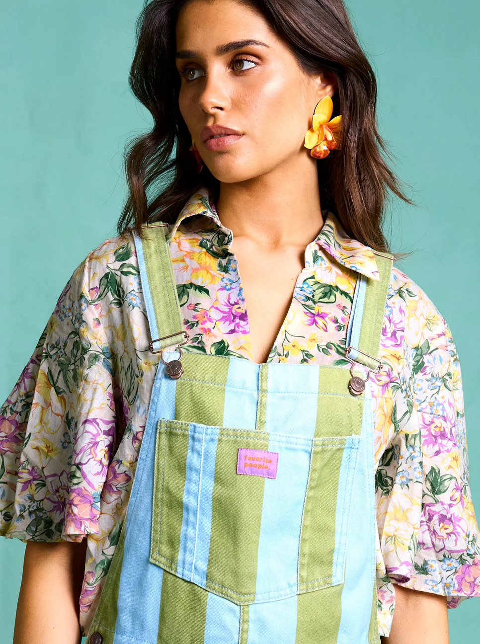 favorite people - ravioli shorts overall