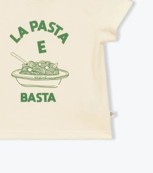 arsène et les pipelettes - shirt bebe pasta e basta, kaki