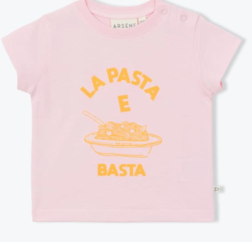 arsène et les pipelettes - shirt bebe pasta e basta,  poudre