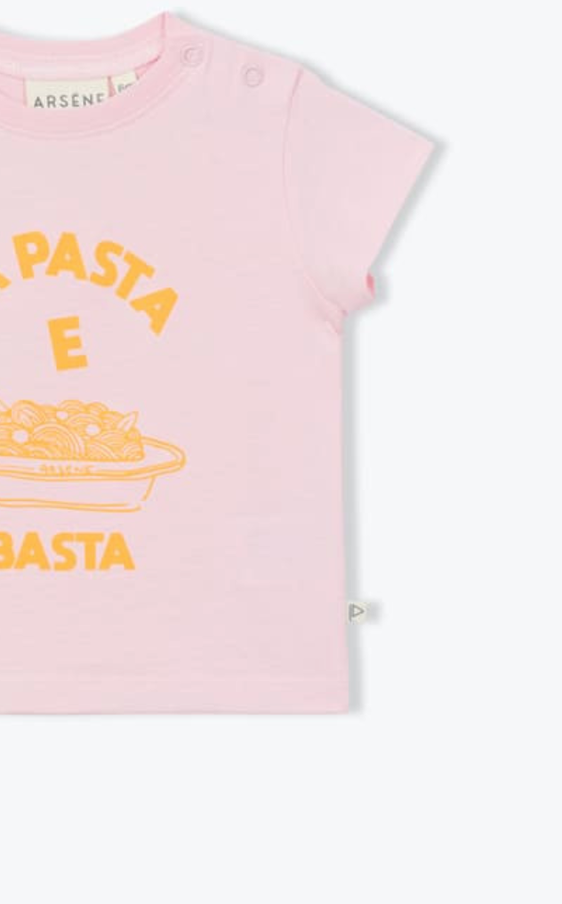 arsène et les pipelettes - shirt bebe pasta e basta,  poudre