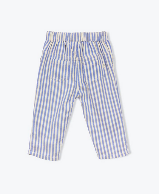 arsène et les pipelettes - pantalon rayures transat, cobalt