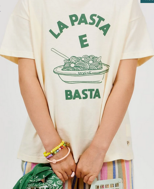 arsène et les pipelettes - shirt pasta e basta, kaki