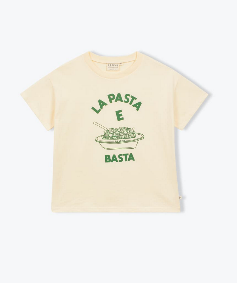 arsène et les pipelettes - shirt pasta e basta, kaki