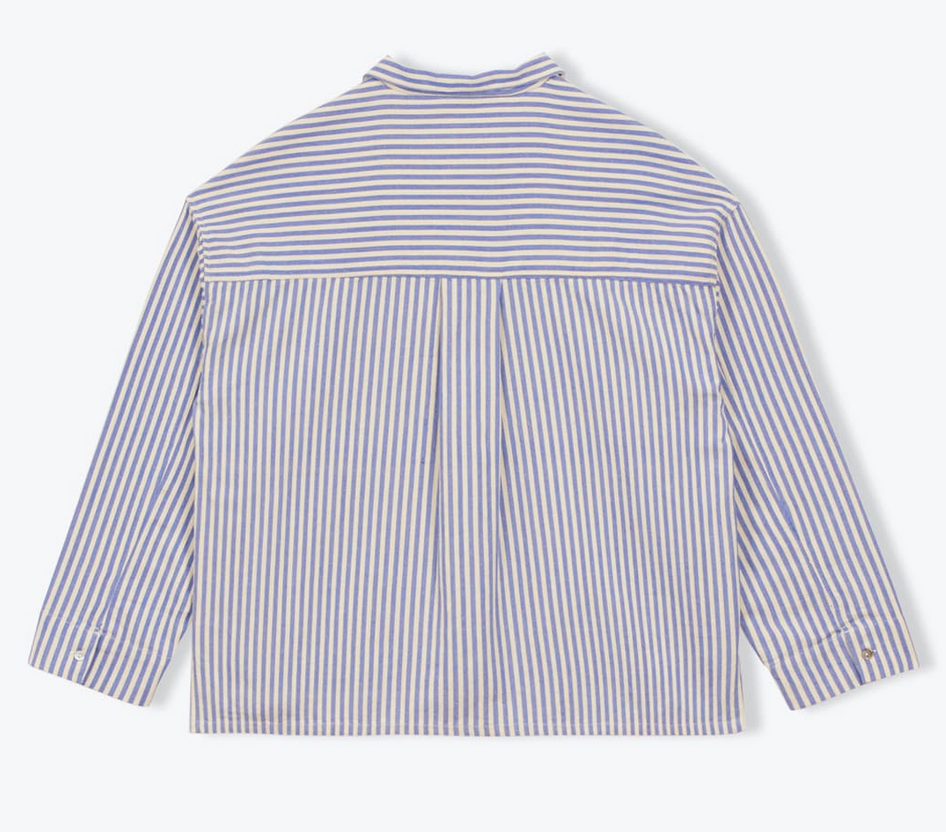 AP woman - chemise femme rayures transat, cobalt