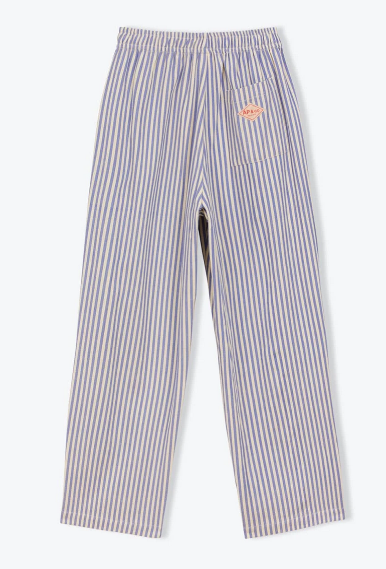 AP woman - pantalon rayures transat, cobalt