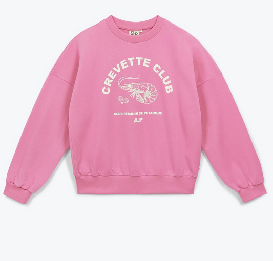 AP woman - sweat femme crevette club, rose