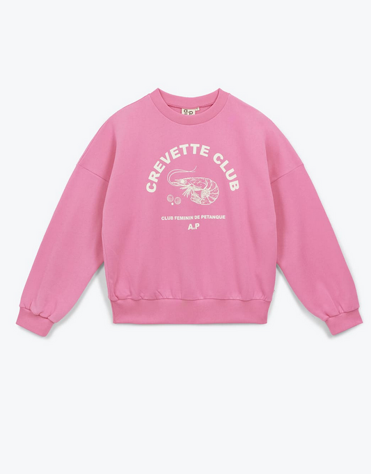 AP woman - sweat femme crevette club, rose