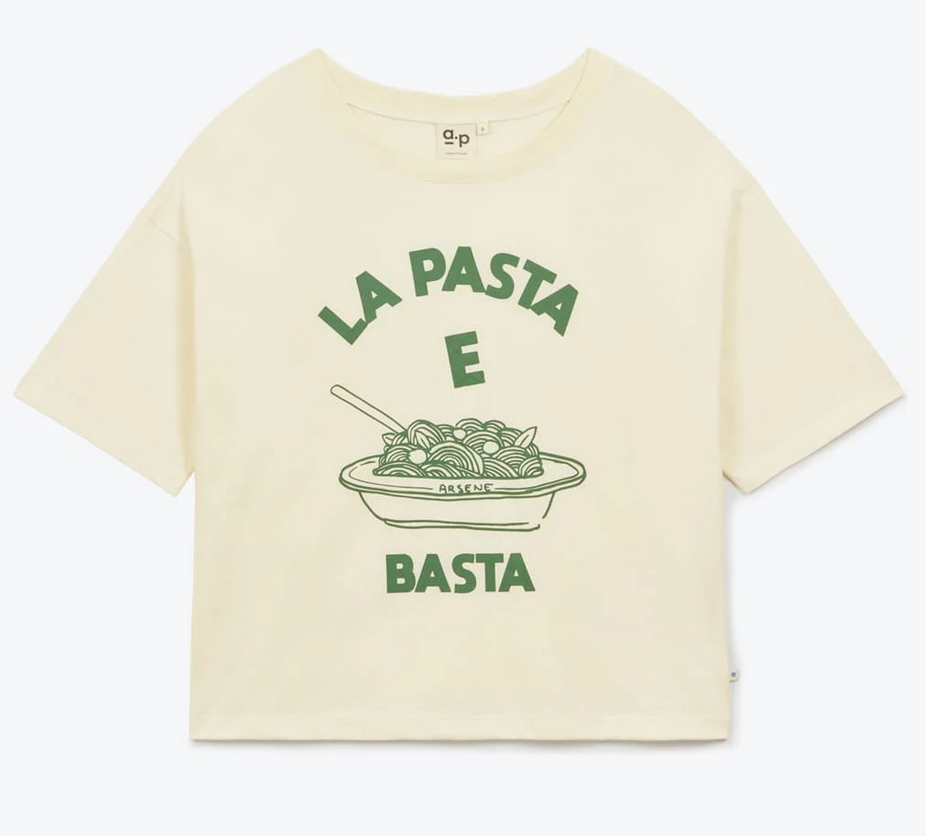 AP woman - shirt femme pasta e basta, kaki