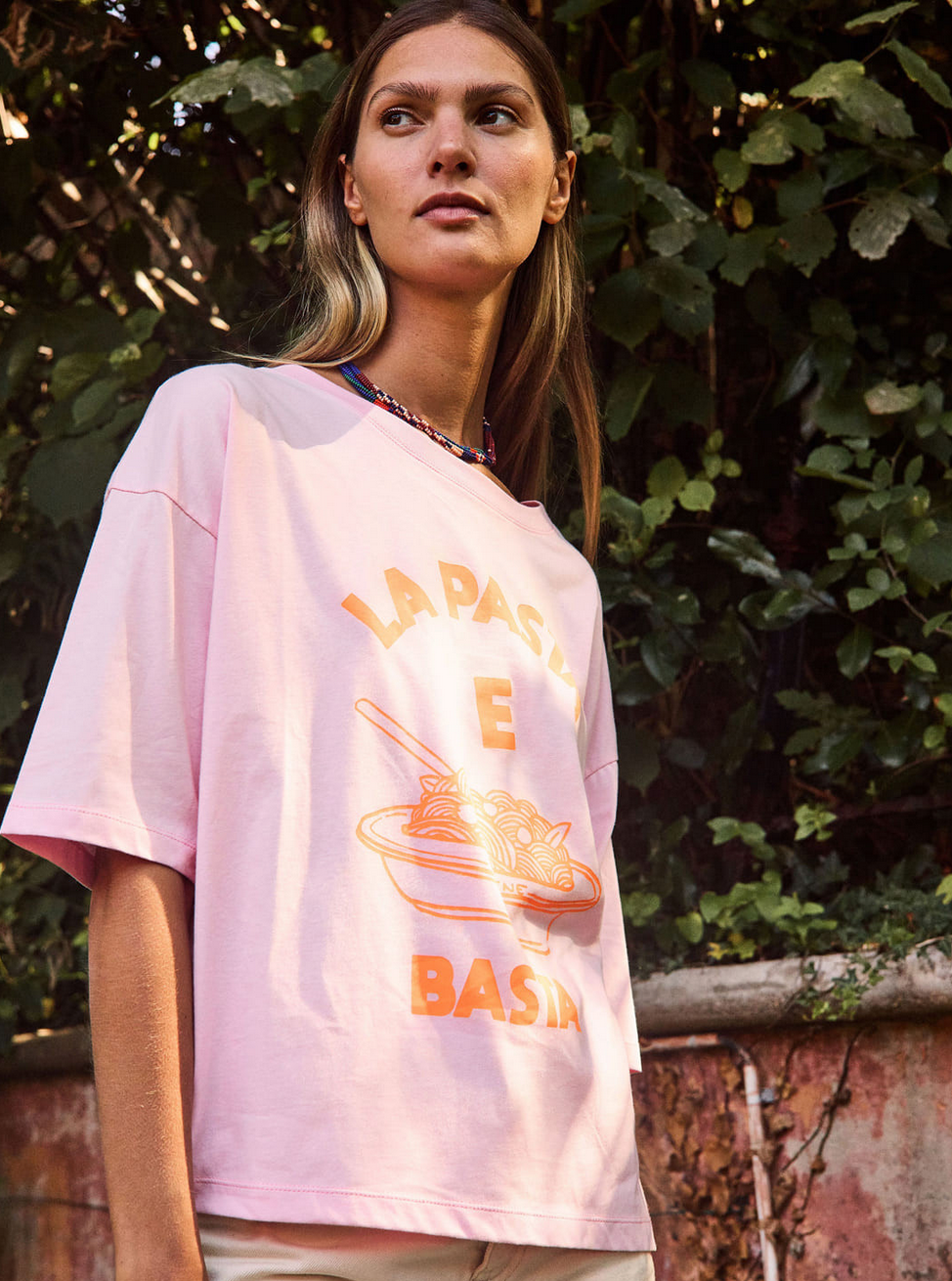 AP woman - shirt femme pasta e basta, poudre