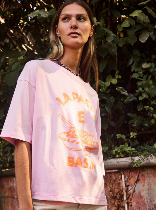 AP woman - shirt femme pasta e basta, poudre