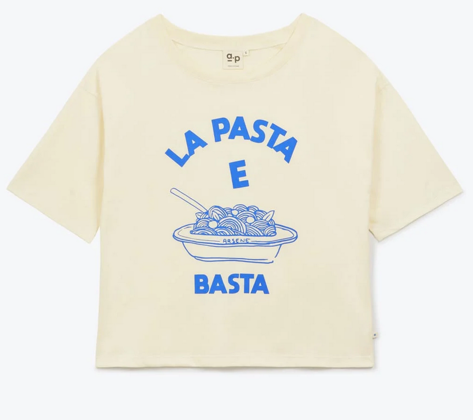 AP woman - shirt femme pasta e basta, cobalt