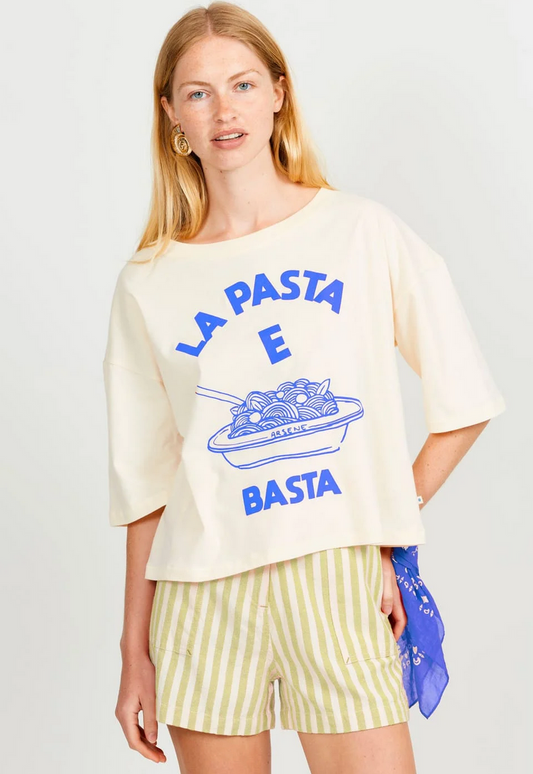 AP woman - shirt femme pasta e basta, cobalt