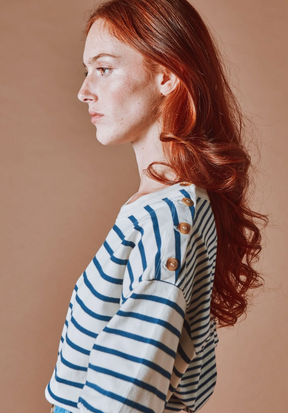 emile & ida femmes - sweat mariniere marin navy