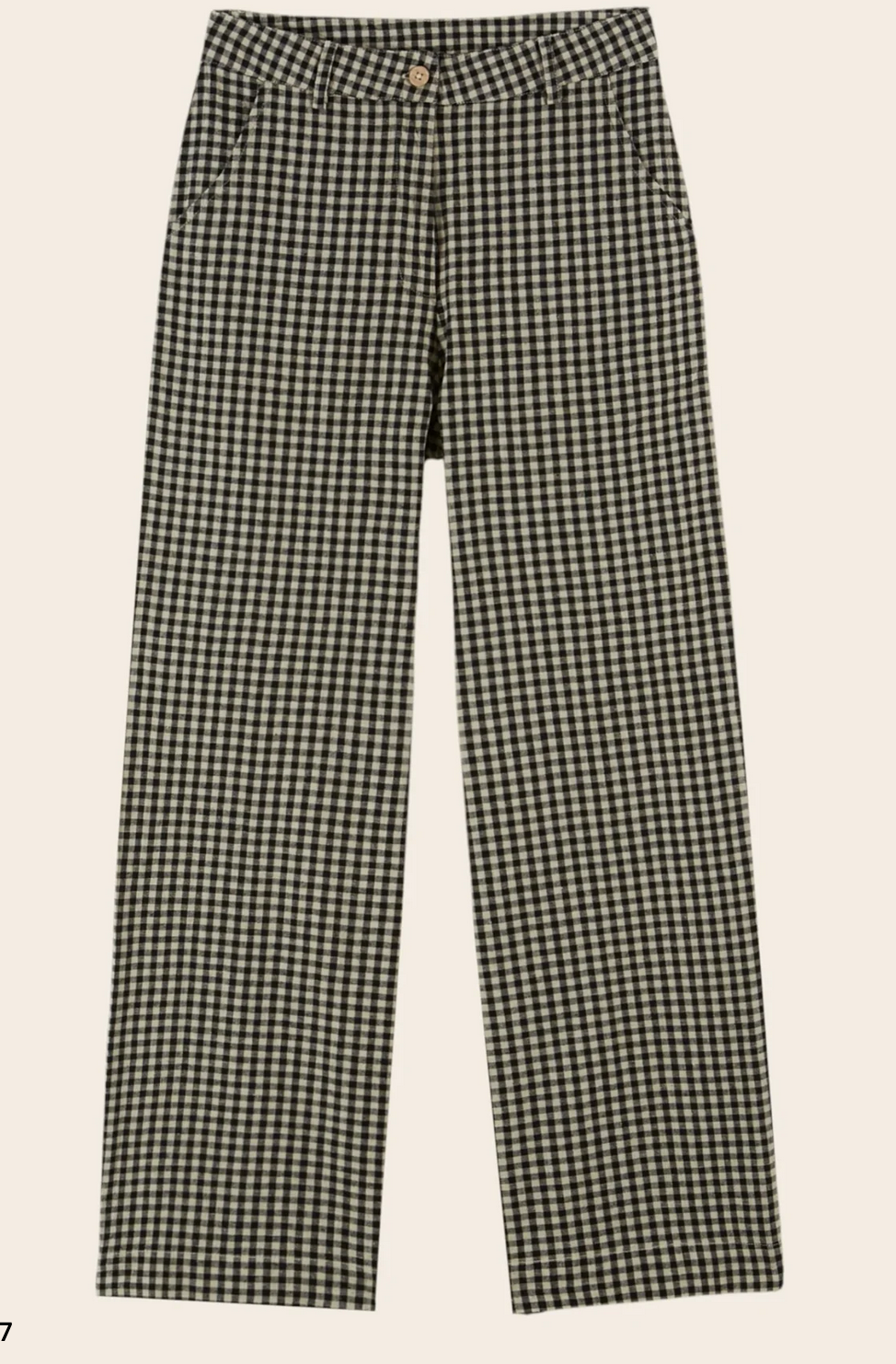 emile & ida femmes - pantalon ample vichy noir
