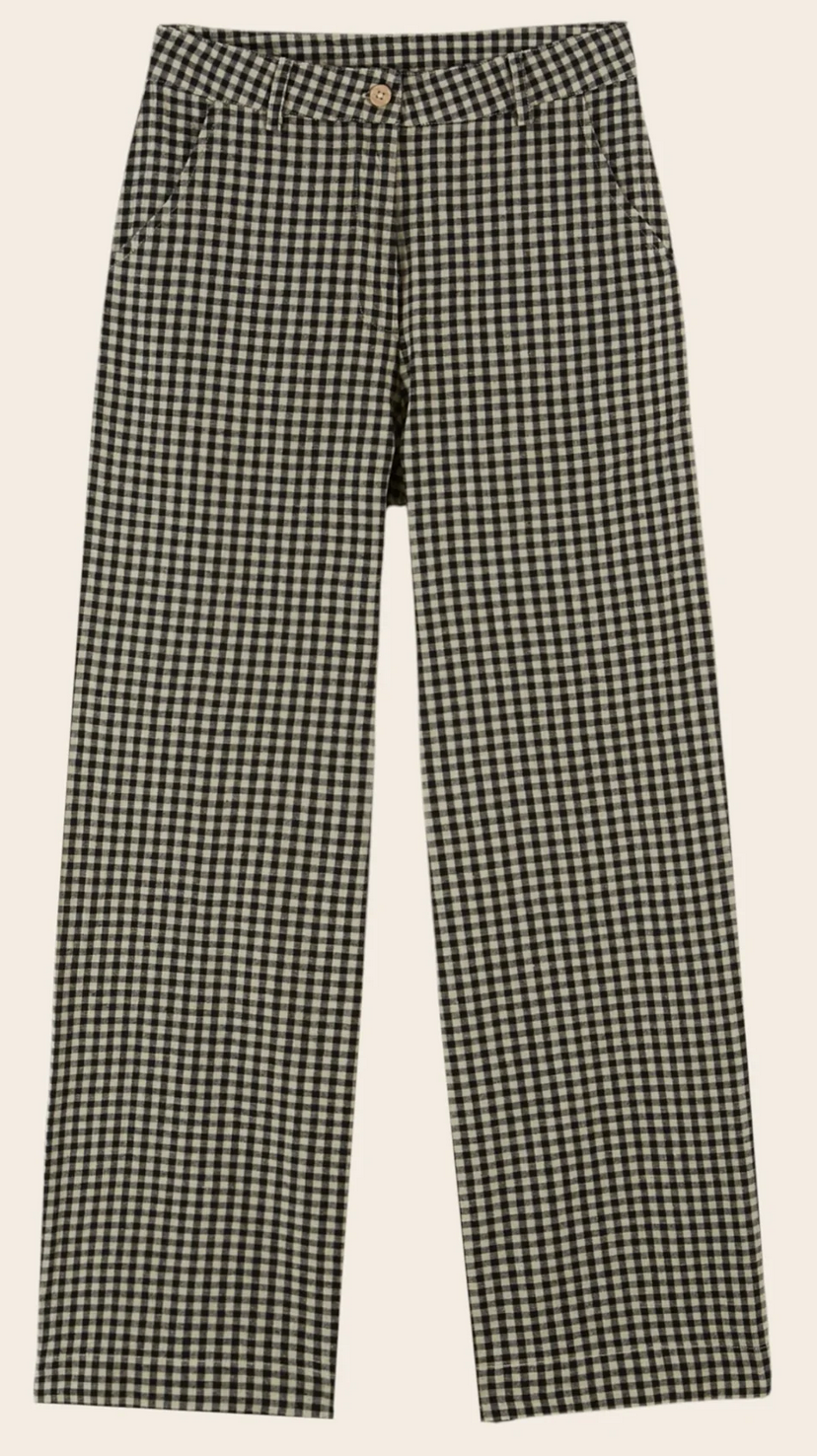 emile & ida femmes - pantalon ample vichy noir