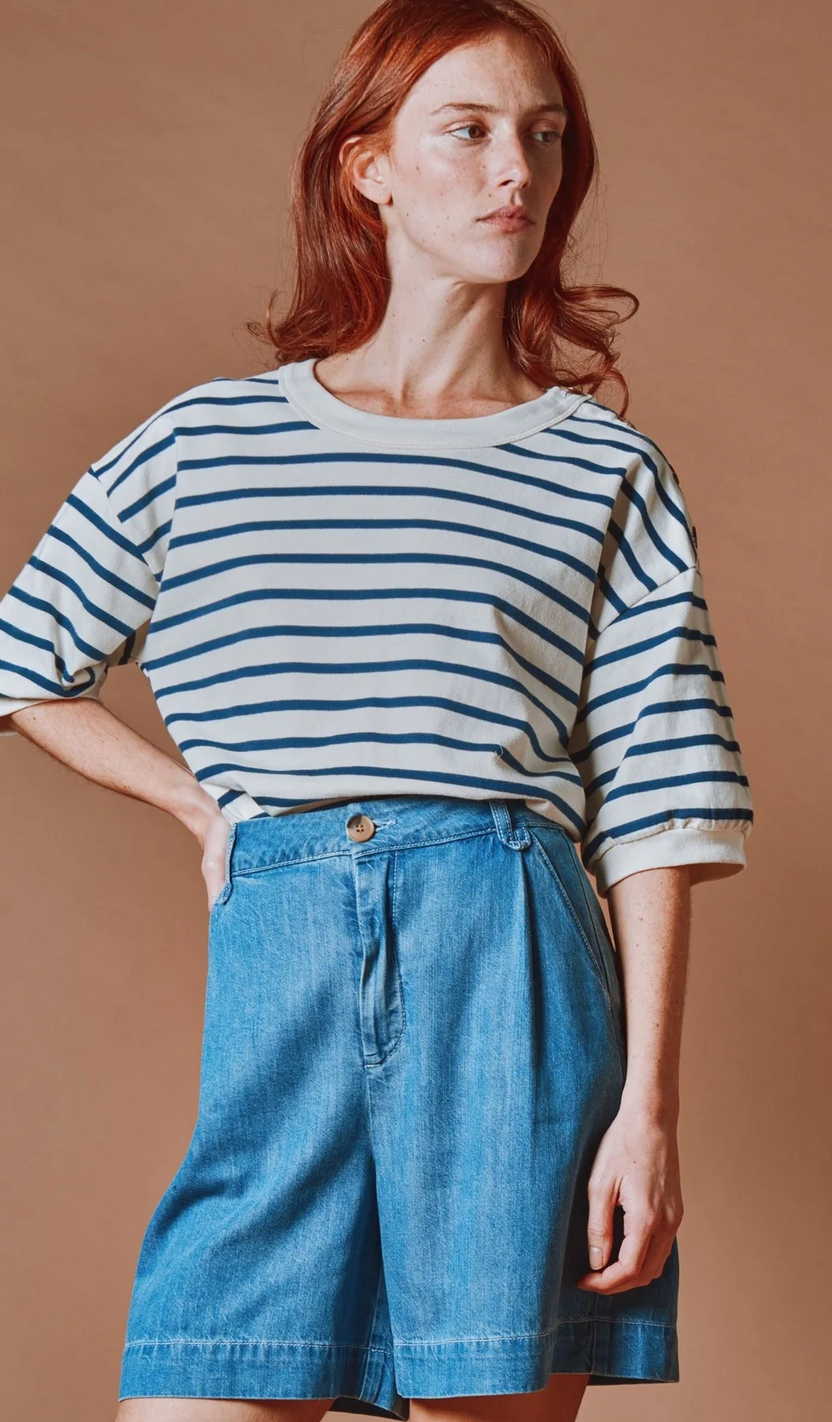 emile & ida femmes - bermuda shorts denim bleached