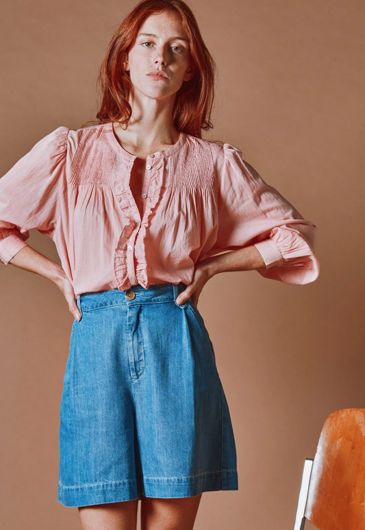emile & ida femmes - bermuda shorts denim bleached