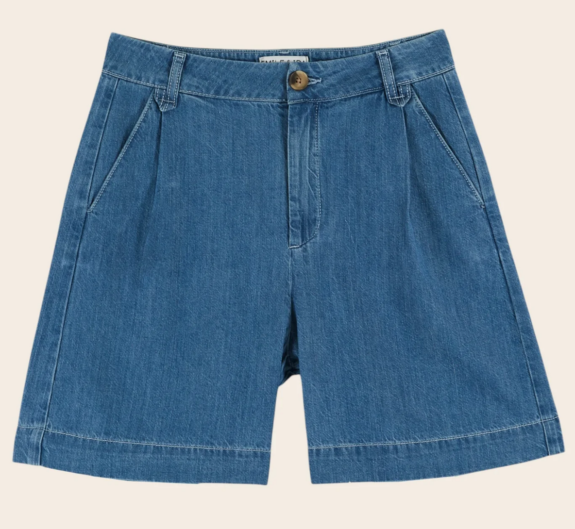 emile & ida femmes - bermuda shorts denim bleached