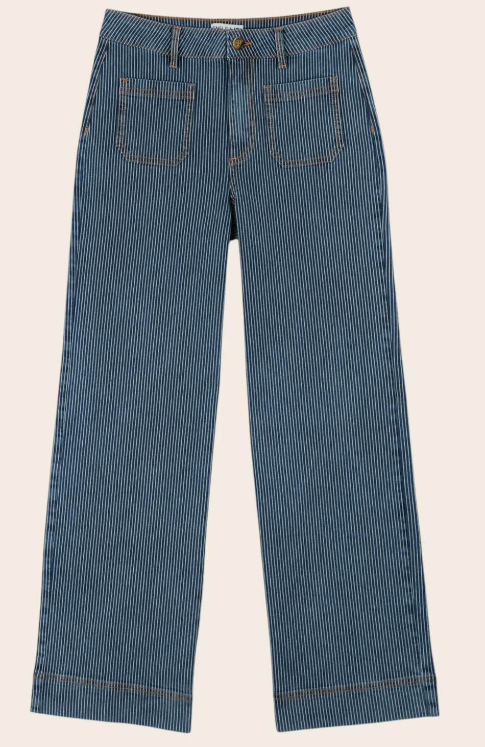 emile & ida femmes - pantalon denim raye