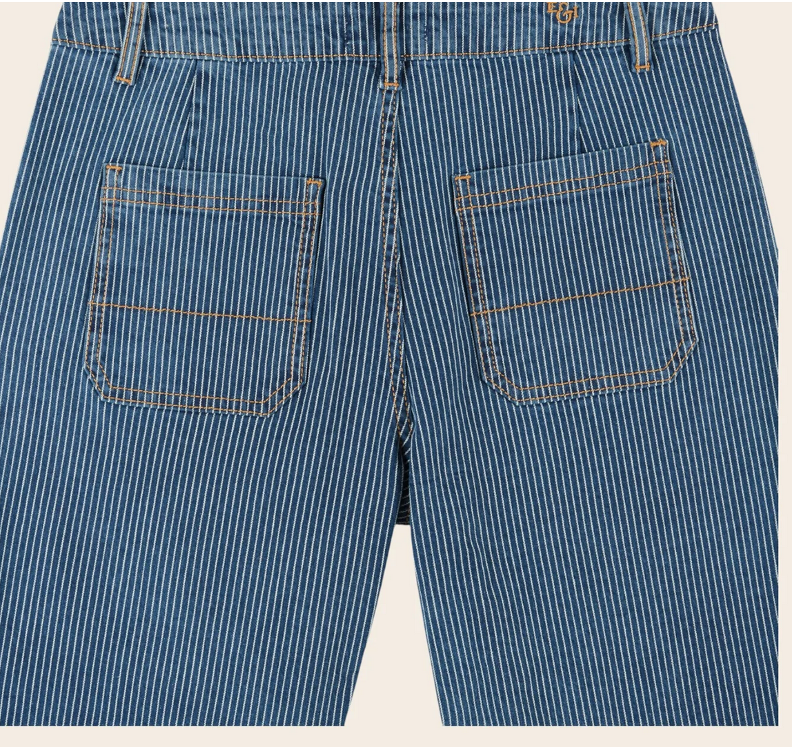 emile & ida femmes - pantalon denim raye