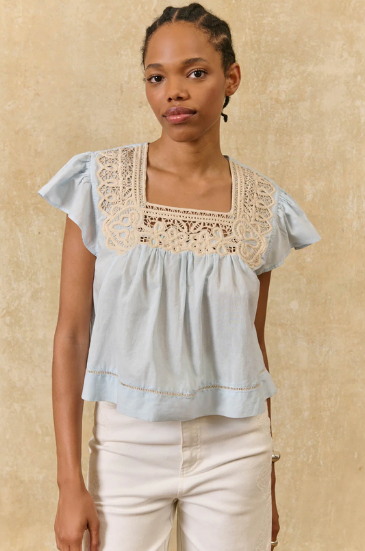 louise misha - blouse louvi, blue