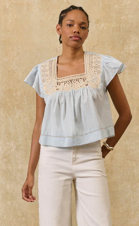louise misha - blouse louvi, blue