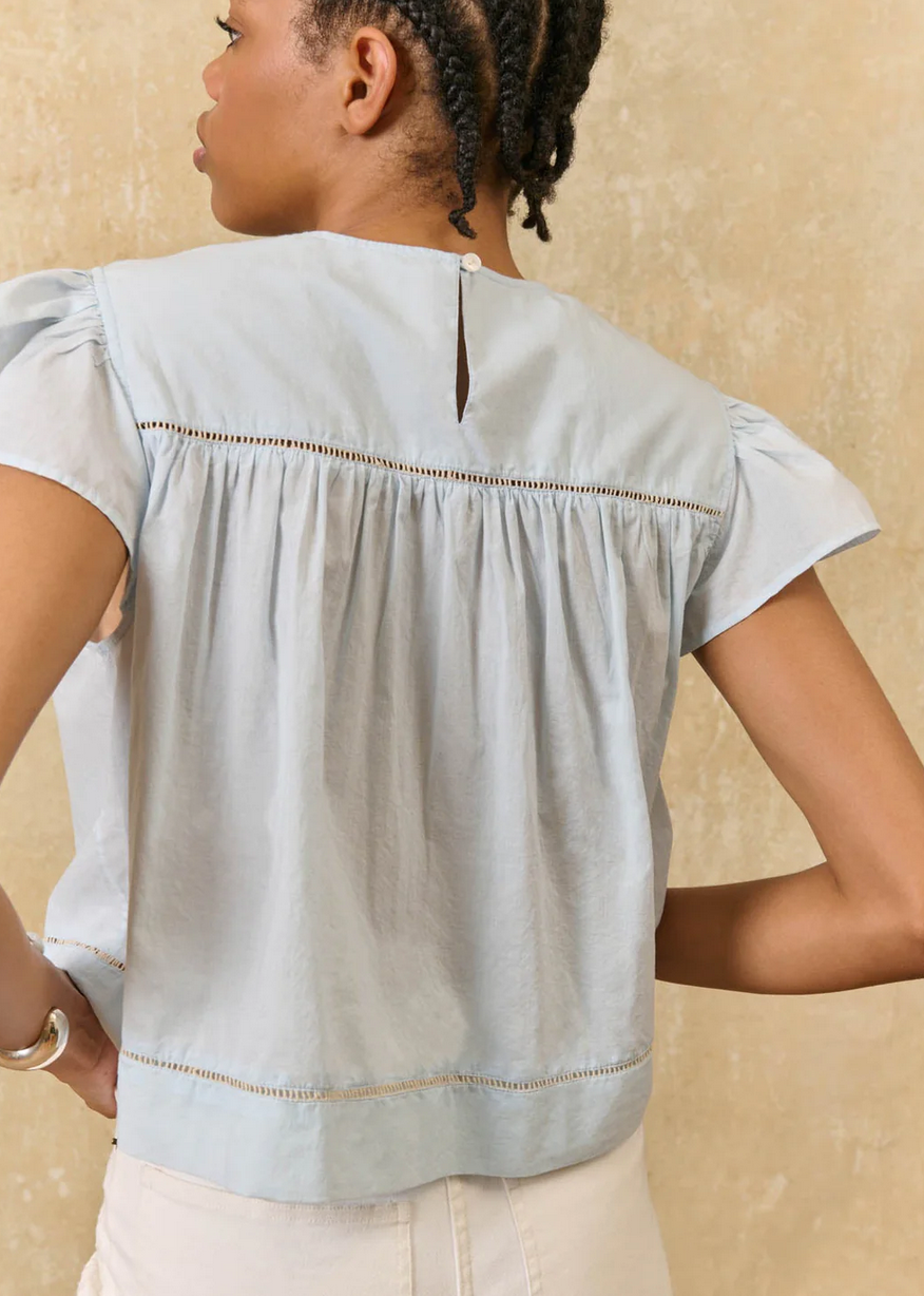 louise misha - blouse louvi, blue